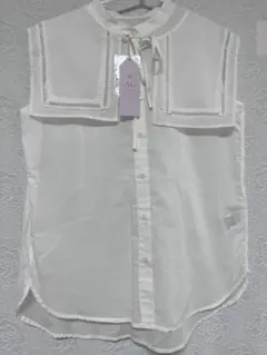 【即購入◎】新品未使用 量産地雷系 付け襟ノースリーブブラウス フリルブラウス