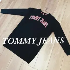【TOMMY JEANS 】トミーフィルフィガーブラック トレーナー　RIo様