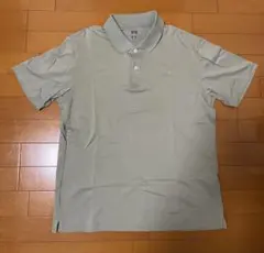 UNIQLO メンズ エアリズムコットンカノコポロシャツ グリーン Lサイズ
