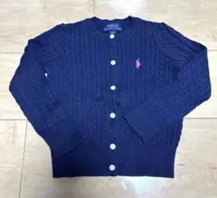 【美品】ポロラルフローレン　カーディガン　ネイビー　紺色　90cm