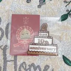 Q-pot.キューポット 10周年　ノベルティ　ピンバッジ・ステッカーシール