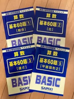 SAPIX 算数分野別問題集 ベイシック 基本60題 1 2 3 セット - メルカリ