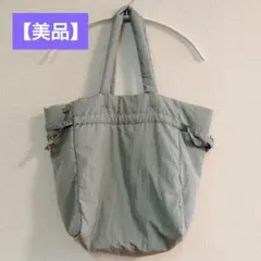 【美品】niko and...　トートバッグ　巾着　くすみグリーン