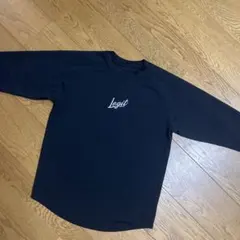 【美品】Legit ロゴ刺繍 長袖Tシャツ ブラック