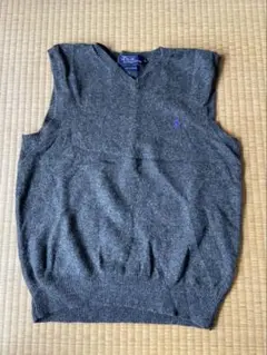Polo by Ralph Lauren グレー Vネック ベスト M