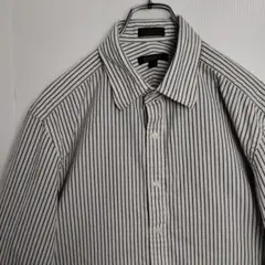 ま*ち様 DKNY 長袖シャツ ストライプ コットンシャツ メンズXL