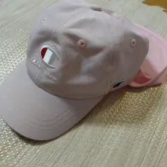 Champion　キャップ　子供　53cm〜55cm ピンク　垂れ付き