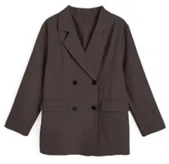 未使用 GRL ダブルボタンテーラードジャケット[dk1549] ブラウン