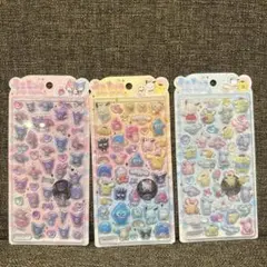 うるちゅるポップシール　サンリオ　3種セット　ボンボンドロップ　はぴだんぶい