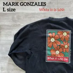 MARK GONZALES マークゴンザレス　刺繍 スウェット　トレーナー　L