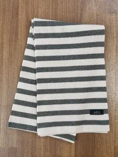 美品！A.P.C. ストライプ ニットマフラー & グローブセット