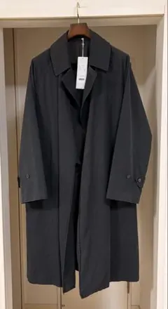 comoli コモリ　ウォッシュドタイロッケンコート　ブラック　サイズ2