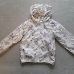 petit main フラワープリント フード付きジャケット 120cm