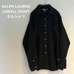 ラルフローレン 長袖 ネルシャツLOWELLSPORT 90s 00s