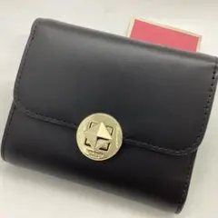 kate spade ブラック コンパクト　三つ折り財布