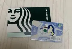 【 新品未使用✨️】スターバックスカード ペンギン スノーグローブデザイン 未削りのサムネイル