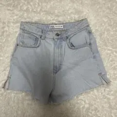 ZARA ライトブルー デニムショートパンツ　Mぐらい 美品