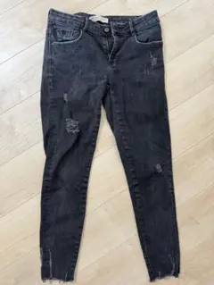 ◆ZARA◆ダメージスキニーデニム38/11号