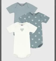 PETIT BATEAU ベビー半袖ボディ　肌着 3枚セット　60