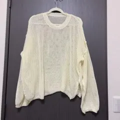 アンティローザ 新品 オーバーサイズ メッシュニット トップス