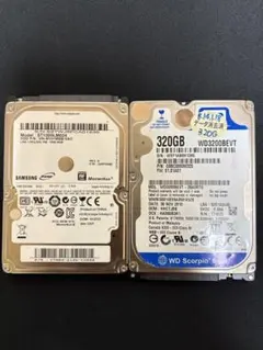 HDD 2台、1TBと 320GB inch 2.5