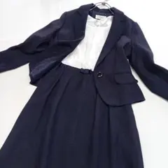 krone クローネ ツイード セレモニースーツ アンサンブル 11号 濃紺