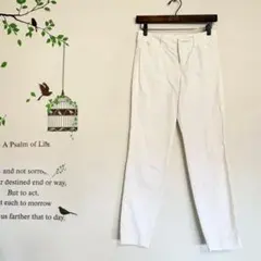 OLD NAVY/ PIXIE コットンパンツ 白 テーパードパンツ S相当のサムネイル