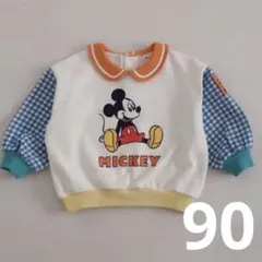 新品　しまむら　ミッキー　はるぴのママ　トレーナー　90 ディズニー