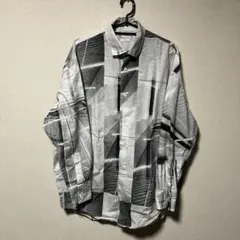 ザラ　ZARA 幾何学模様 リラックスフィット 長袖シャツ　Sサイズ