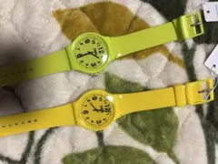 稼働品☆J-AXIS 腕時計 2個セット イエロー グリーン クオーツ 新品