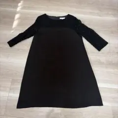 KUMIKYOKU ブラックドレス サイズ7 刺繍袖