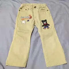 【秋冬】DOUBLE_B くま＆スター刺繍入りパンツ（サイズ100） r18
