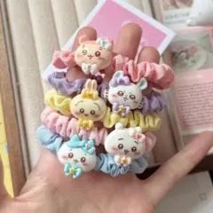 動物キャラクター付きヘアゴム5個セット