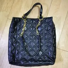 ZARA キルティングトートバッグ ブラック