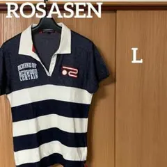 ROSASEN ロサーセン　ゴルフ　ポロシャツ　レディース　L 紺色　ストレッチ