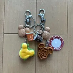 ミッキーマウス 食べ物モチーフ キーホルダー　ディズニーランド