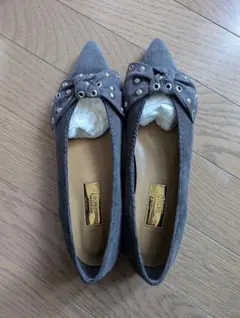 【未使用】GRISE コーデュロイリボンフラットシューズ 22.5cm