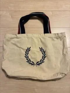 フレッドペリー ベージュ キャンバス トートバッグ FredPerry