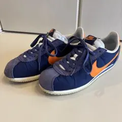 キズ汚れ有り NIKE ネイビー オレンジ スニーカー 清掃済