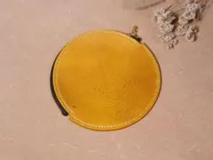 【高級イタリアンレザー】円形 コインケース