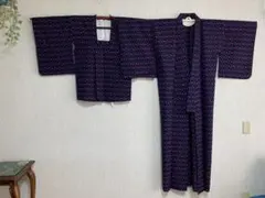 【新品、未使用】ウール着物　羽織り　アンサンブル　長襦袢　3点セット