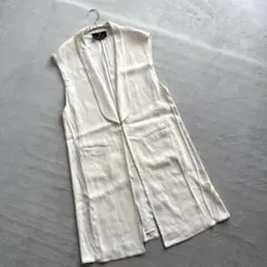ランバンコレクション【L相当】 フランス製生地 ベスト とろみ生地／ロングジレのサムネイル
