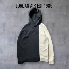 JORDAN AIR foodie S M相当 パーカー ジョーダン ナイキ黒白