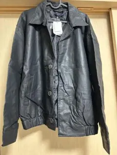 CPCM ブラックレザー調ジャケット M