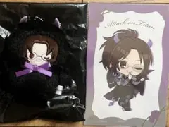 進撃の巨人 エレン DEVIL ぺたんこたぴぬい 缶バッジ 特典ポストカード