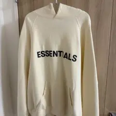 ESSENTIALS フード付きパーカー クリーム色