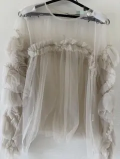 dress productionチュール トップス ホワイト フリル 前撮り - メルカリ