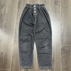 ダークグレー デニムパンツ ウエストゴム　150