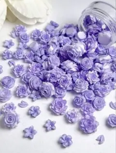 水色 薔薇 ネイルパーツ - メルカリ