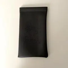 黒い合成皮革メガネケース